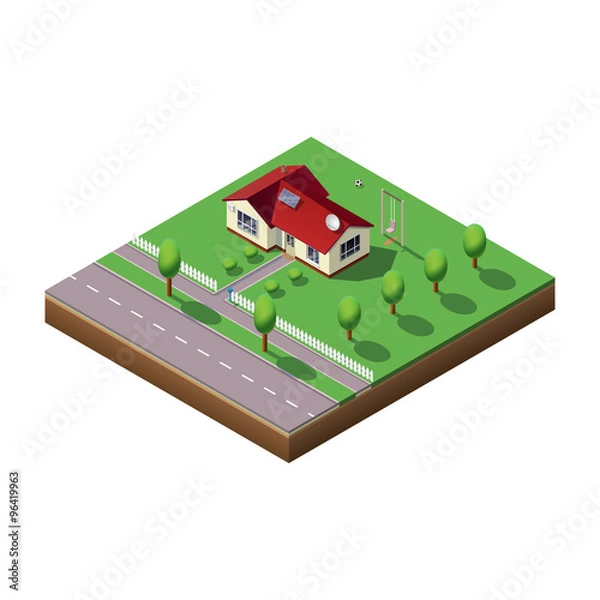 Obraz isometric house illustration