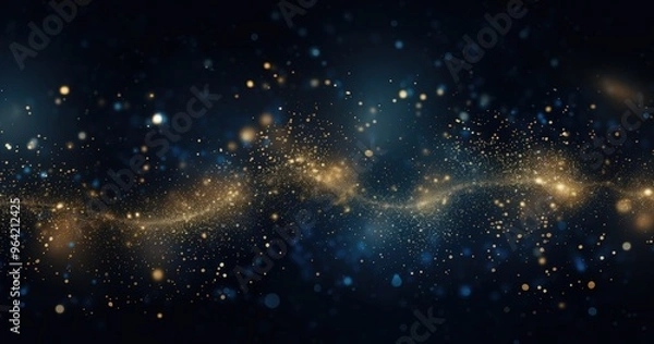 Fototapeta A mesmerizing cosmic scene featuring a swirling galaxy with shimmering stars and vibrant colors.