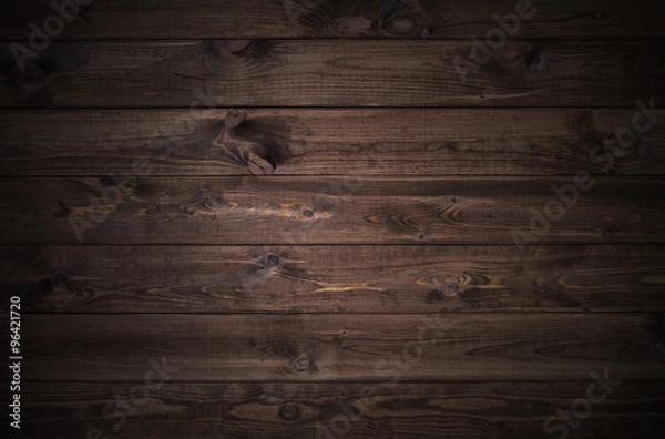 Obraz ciemne tło desek
