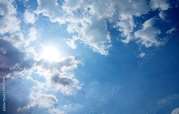 Obraz The sun on cloudy sky #1