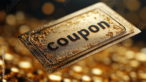 Fototapeta 金色のクーポン