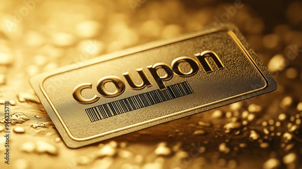 Fototapeta 金色のクーポン