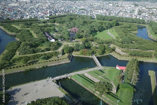 Fototapeta ようやく見れたよ五稜郭。字余り
