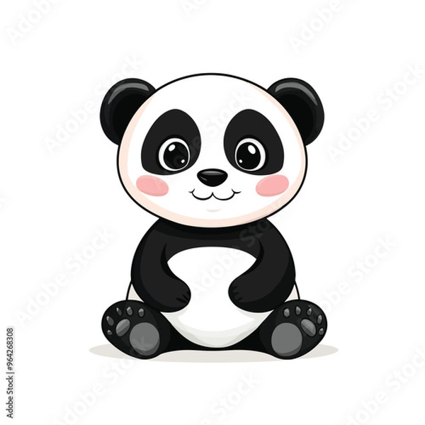 Obraz panda bear with bamboo