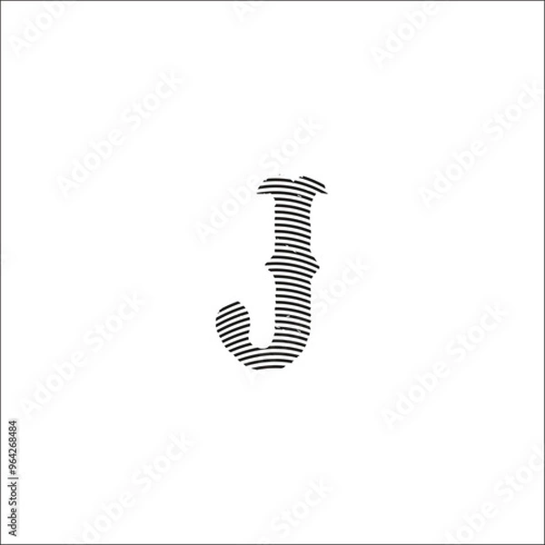 Fototapeta Rustic Vintage Alphabet Letters J