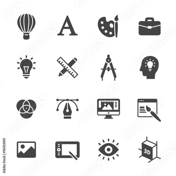 Obraz Ikony projektowania