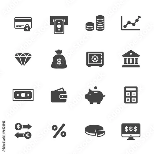 Fototapeta Finance Icons