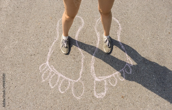 Fototapeta Rysowanie śladów