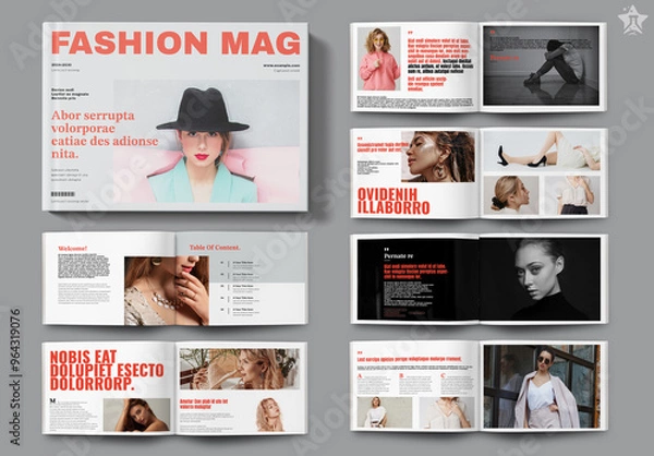 Fototapeta Fashion Magazine Layout