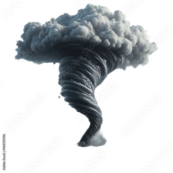 Fototapeta tornado hurricane  isolated on transparent background - Generative AI