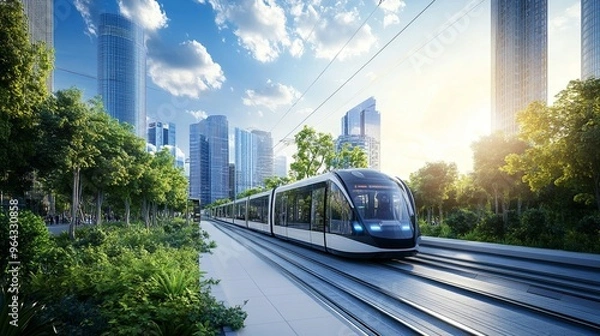 Obraz Electric public transport system