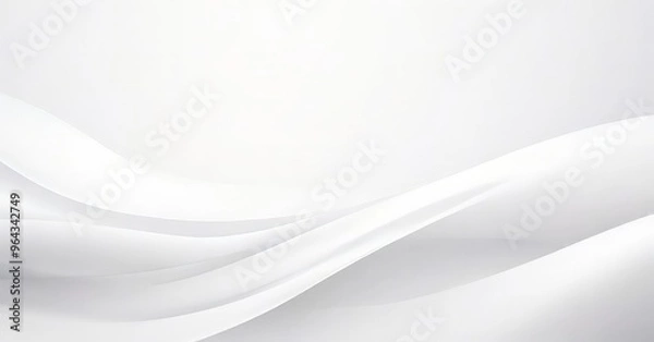 Obraz Abstract white wave-like pattern on a white background.