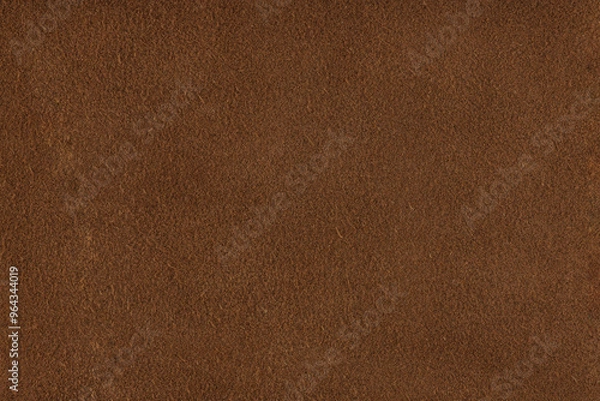 Fototapeta Natural brown suede texture. Genuine shammy-leather texture or background, close-up, high resolution.