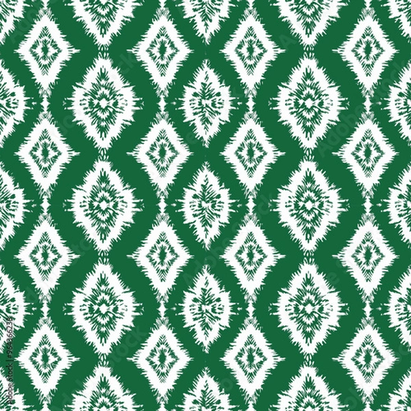 Obraz seamless pattern on ikat art wall paper