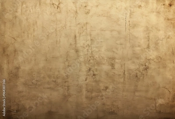 Fototapeta a textured, aged beige wall with visible cracks and stains, creating a vintage or aged appearance.