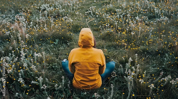 Fototapeta A Moment of Peace reducing stress and improving mental health 