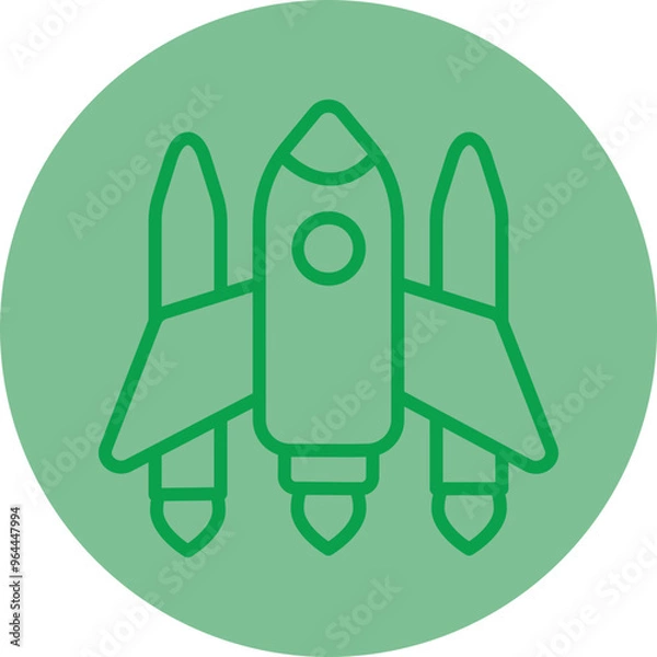 Fototapeta Space Shuttle Vector Icon Design