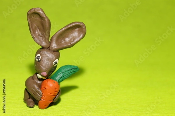 Fototapeta зайчик с морковкой