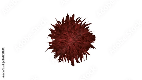 Obraz Grunge texted abstract art vector with flowers and plants in butter color style.4k video.