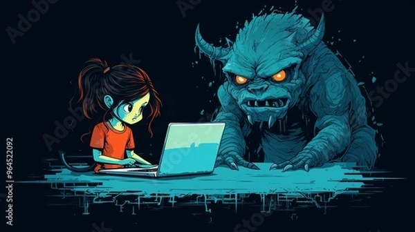 Obraz Children and modern technologies