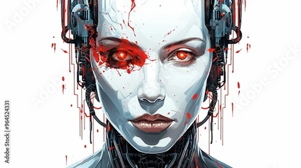 Obraz Artificial intelligence and human