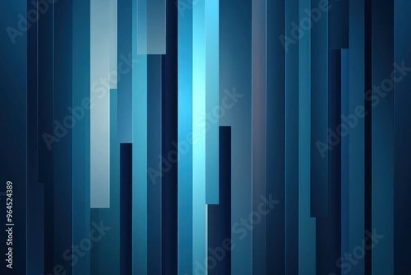 Fototapeta Abstract blue gradient background with vertical stripes for modern and futuristic design concepts