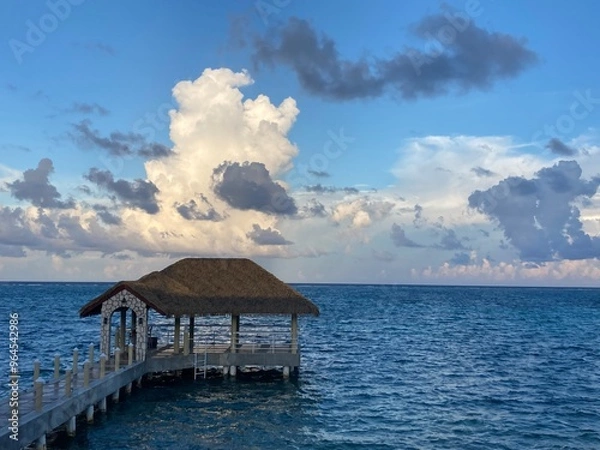 Obraz Pier with a hut
