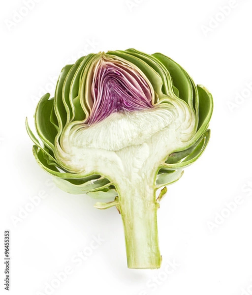Fototapeta Cross-section of a fresh artichoke