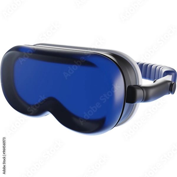 Fototapeta 3D Render of a VR Headset, Ideal for Virtual Reality, Gaming, and Tech-Themed Designs. Clipart for Modern Gadgets, Entertainment, and Immersive Experiences.