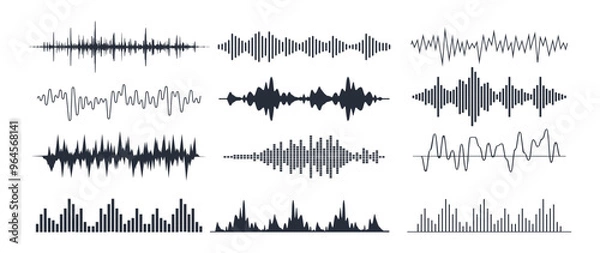 Obraz Audio and sound wave