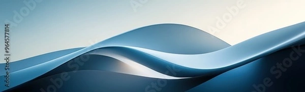 Fototapeta Theme, backgroung, minimalistic, blue colors, incorporating soft gradients and subtle geometric patterns. The design have a modern feel with a touch of elegance