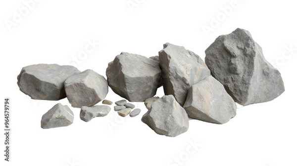 Fototapeta pile of rocks, transparent background