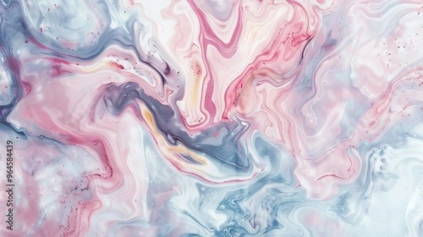 Fototapeta A captivating texture of marble forms a colorful background. The marble shows unique patterns and swirls, with a variety of colors blending together. This background has a rich and luxurious feel, wit
