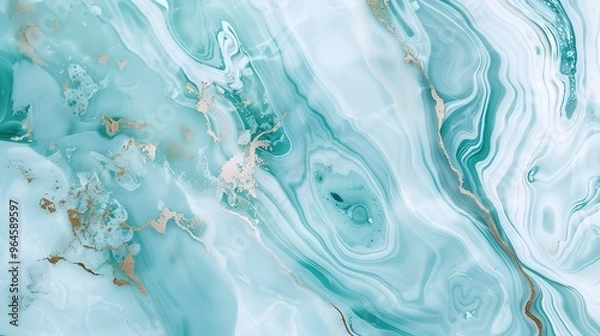 Obraz A captivating texture of marble forms a colorful background. The marble shows unique patterns and swirls, with a variety of colors blending together. This background has a rich and luxurious feel, wit
