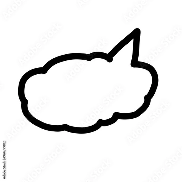 Obraz Black cloud Bubble speech thumb up icon