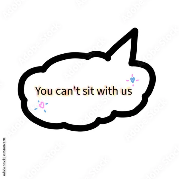 Obraz You can’t sit with us thumb up sign