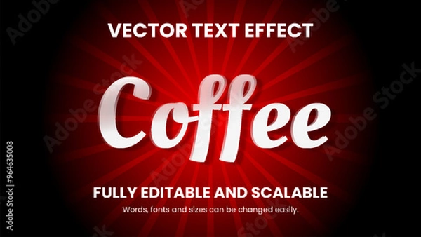 Obraz Vector 3d text effect design