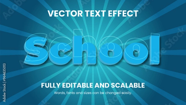 Obraz Vector 3d text effect design