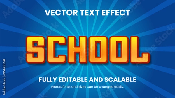 Obraz Vector 3d text effect design