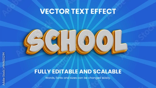 Obraz Vector 3d text effect design