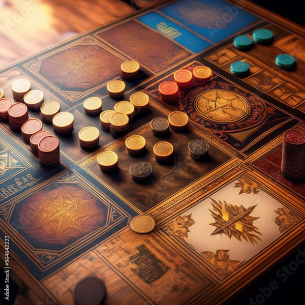 Obraz ボードゲーム　ゲーム盤　背景