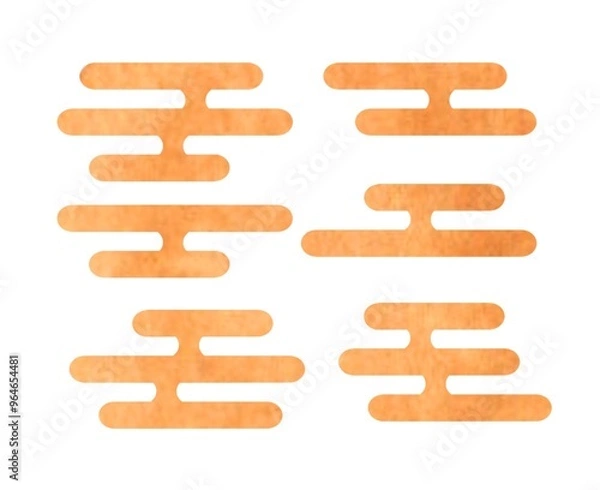 Obraz 水彩の和柄　雲