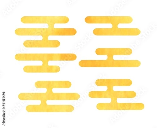 Obraz 水彩の和柄　雲