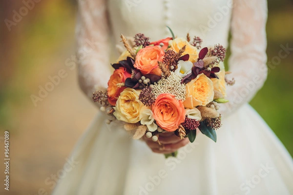 Obraz Bridal bouquet in hands