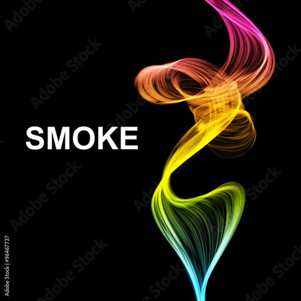 Obraz Abstract futuristic colorfull smoke background. Vector illustration.