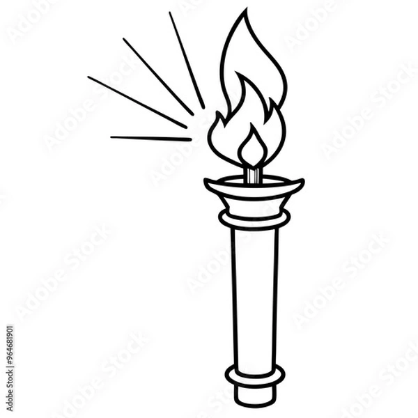 Fototapeta Torch Light Vector Art