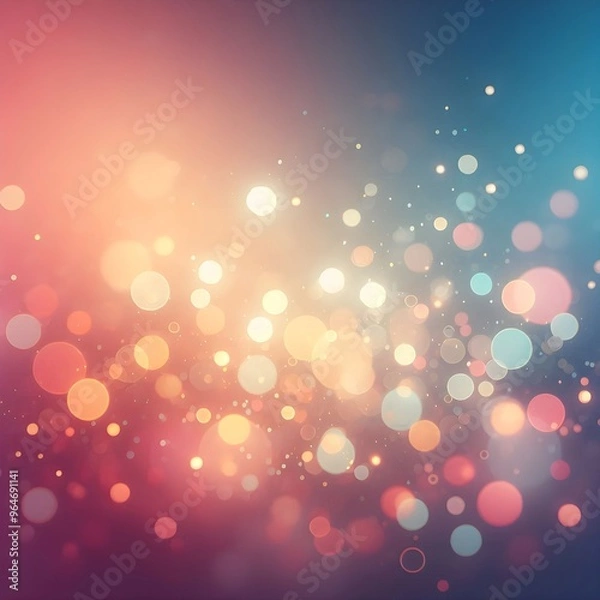 Fototapeta color full soft blur boke background and lights shimmer, creating a lively and magical backdrop for evening festivities