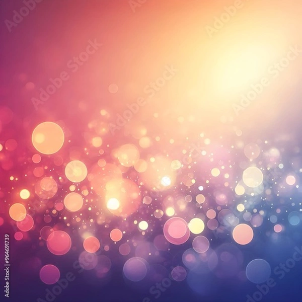 Fototapeta color full soft blur boke background and lights shimmer, creating a lively and magical backdrop for evening festivities