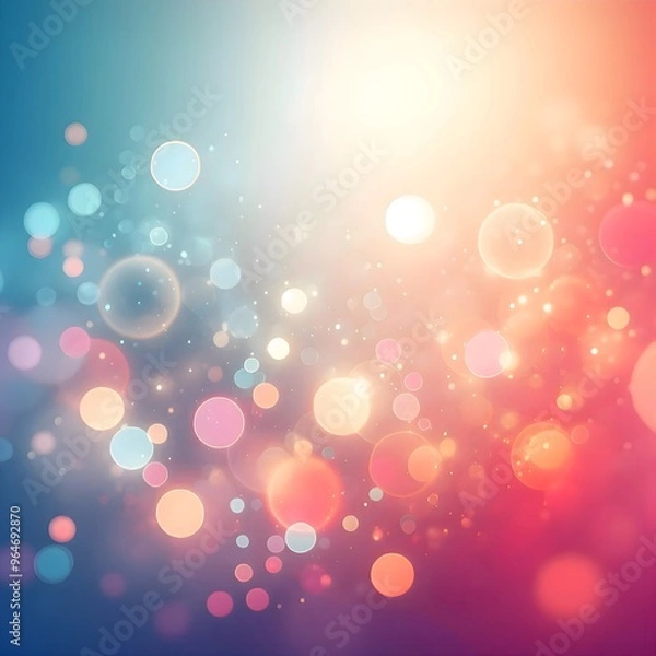 Fototapeta color full soft blur boke background and lights shimmer, creating a lively and magical backdrop for evening festivities