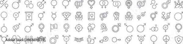 Fototapeta Energy, Battery, Charger Line Icon Bundle. Editable Stroke. Minimalistic Linear Pictogram for Design of Cards, Apps, Banners, Posts